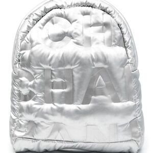 Silver Quilted Backpack